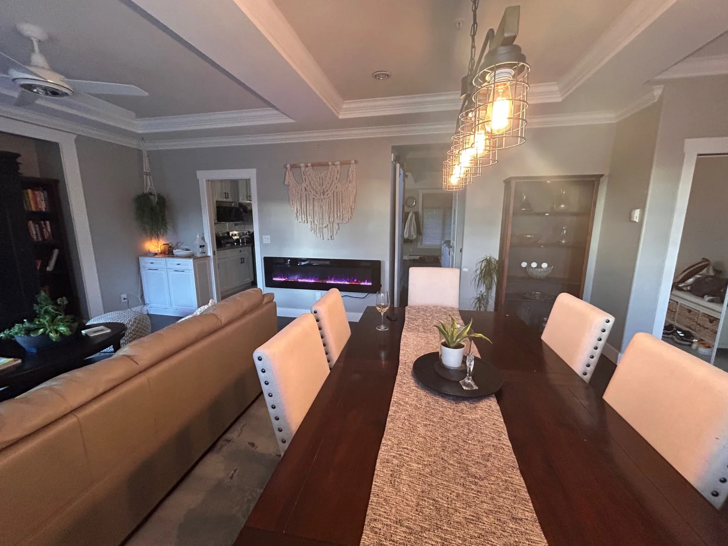 After: the same wall with a new fireplace